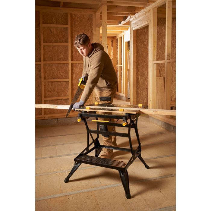 Banco de trabajo/tornillo de banco plegable 2 en 1 con sujeción vertical - STANLEY - STST83800-1