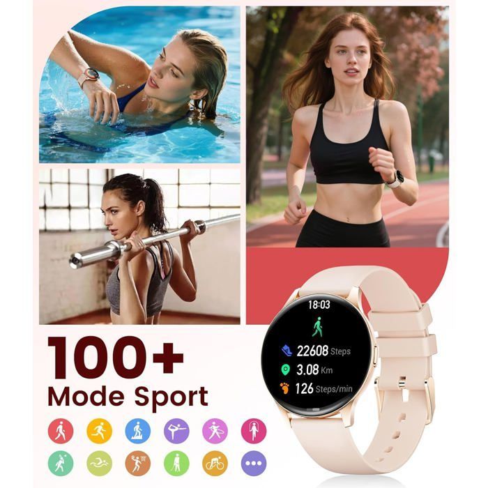 Smartwatch da donna, schermo AMOLED da 1,43