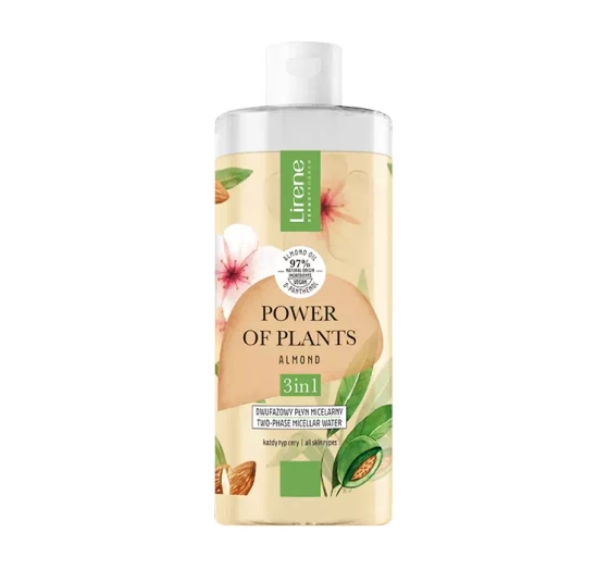 Lirene Power of Plants Almond dwufazowy płyn micelarny 3w1 400 ml