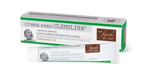 Copos de arroz Clemulina Crema regeneradora para el pecho 15 ml Calmante y elástica