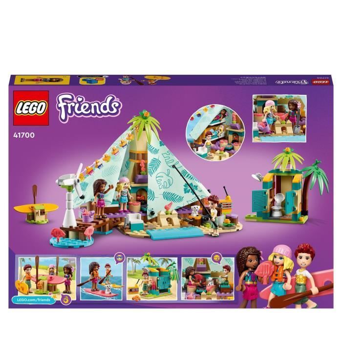 LEGO® 41700 Friends Camping Glamour Glamping Set, Toy for Girls and Boys Ages 6+ with 3 Mini-Dolls and Accessories