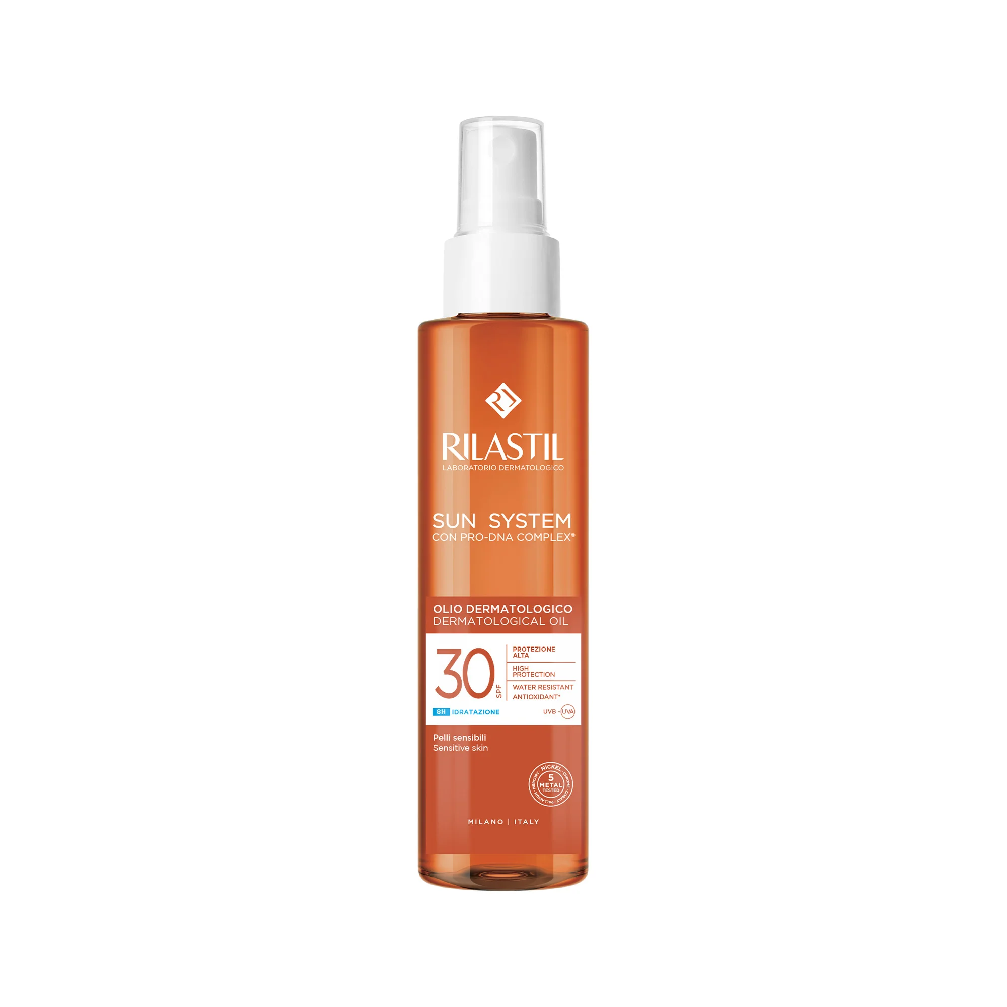 Sun System Olio Dermatologico SPF30 - Olio solare corpo alta prot.