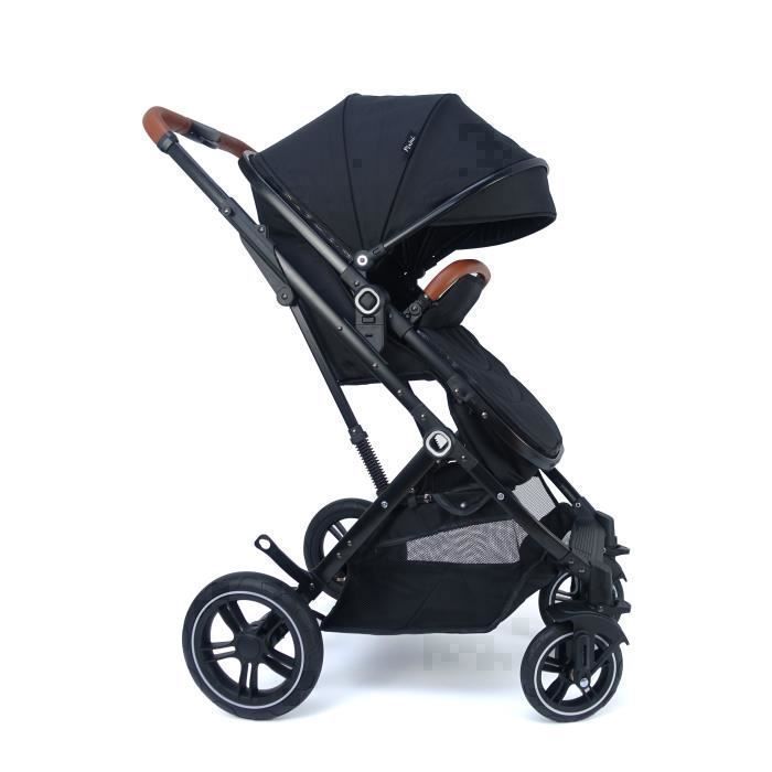 Pixini Lania 3-in-1 Stroller Set - Stroller, Carrycot, Car Seat - Black