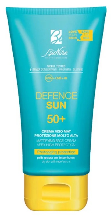 BIONIKE Bionike Defence Sun Mat Face Cream SPF 50+ 50 ml Zeer hoge bescherming