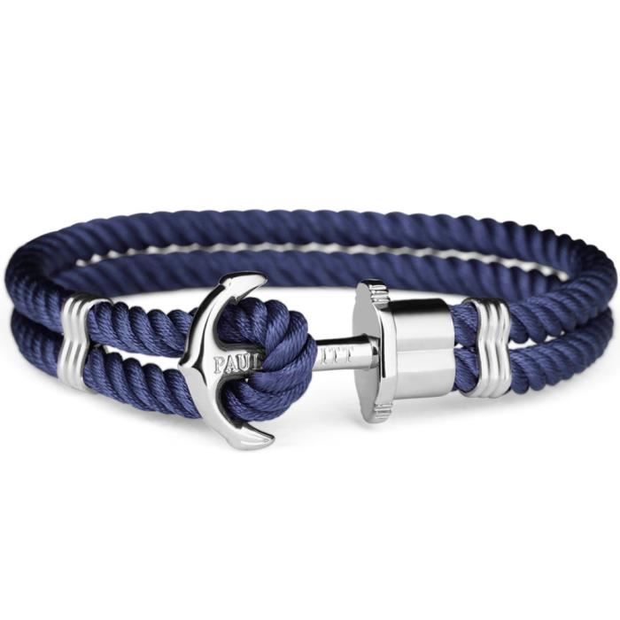 Paul Hewitt - Bracciale da donna Paul Hewitt PH-PH-NSNM Ancora Argento Blu 18 cm Ref 54990