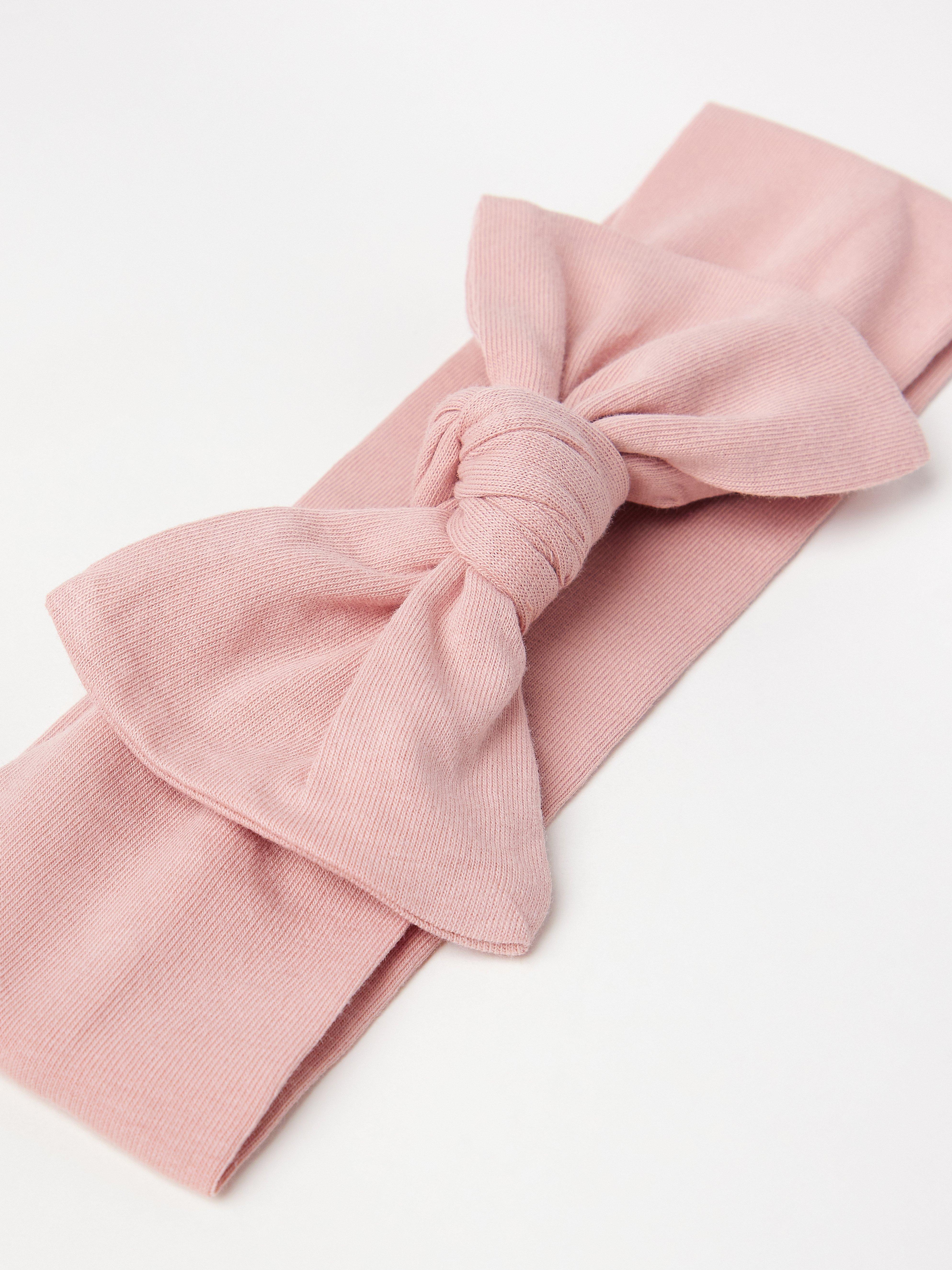 Čelenka s velkou mašlí Dusty Pink