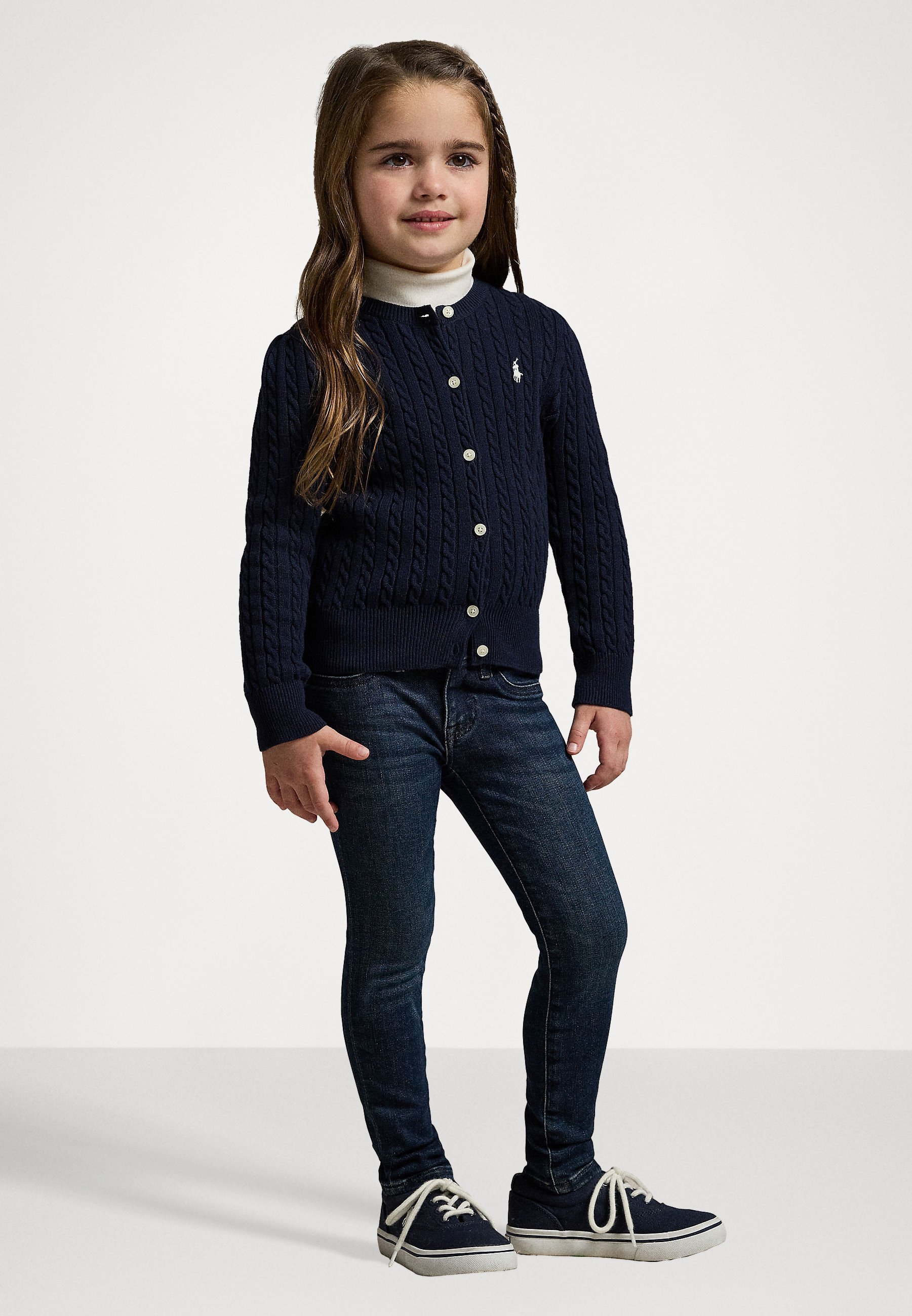Polo Ralph Lauren MINI CABLE COTTON CARDIGAN - Cardigan - hunter navy