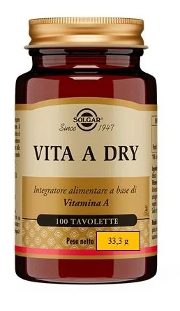 SOLGAR Vita A Dry 100 comprimés pour le système immunitaire et le bien-être visuel