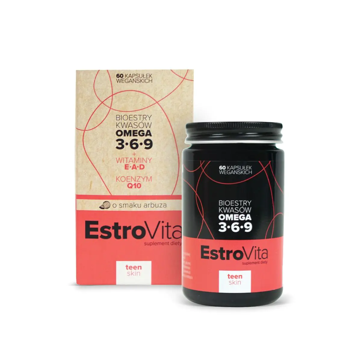 Estrovita Teen Skin, Kwasy omega-3-6-9, Kapsułki