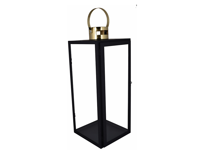 Lampion metalowy 54 cm czarny
