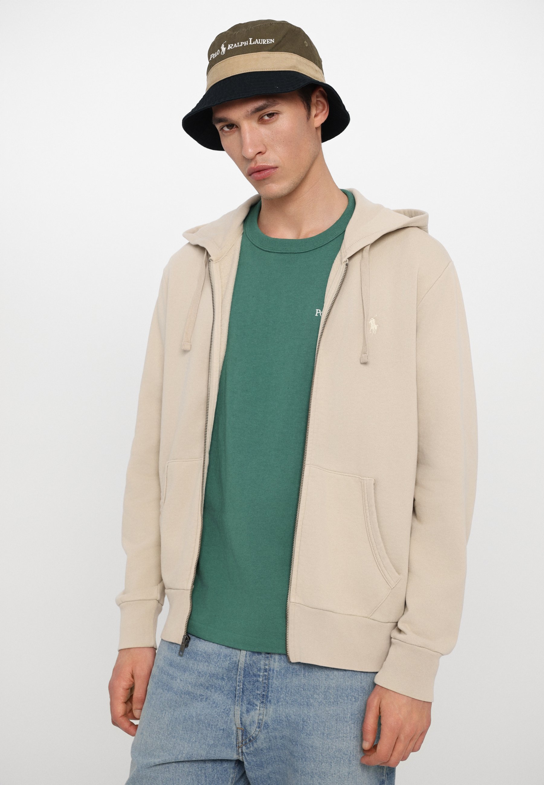 Polo Ralph Lauren LOOPBACK FLEECE HOODIE MET VOLLEDIGE RITS - Sweatshirt met rits - steengoedgrijs
