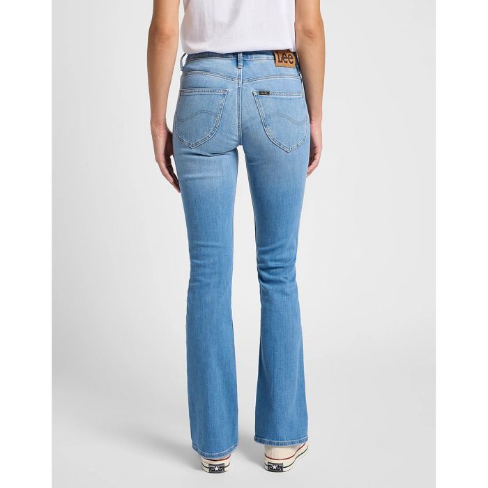 Lee Breese Boot - Jean femme bootcut taille haute bleu