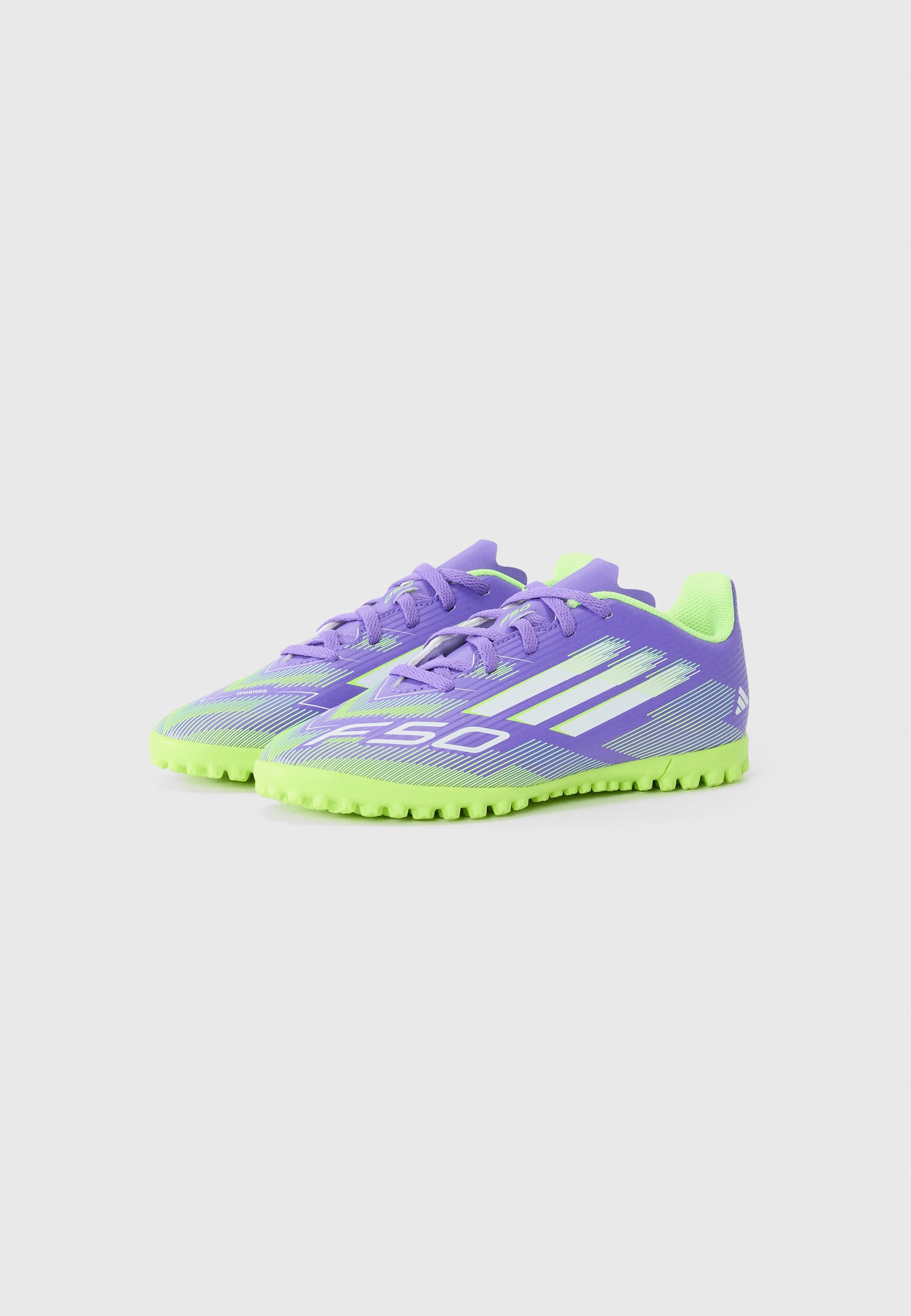 adidas Performance F50 CLUB UNISEX - Turf-Fußballschuhe - Purple Rush/Weiß/Lucid Lemon