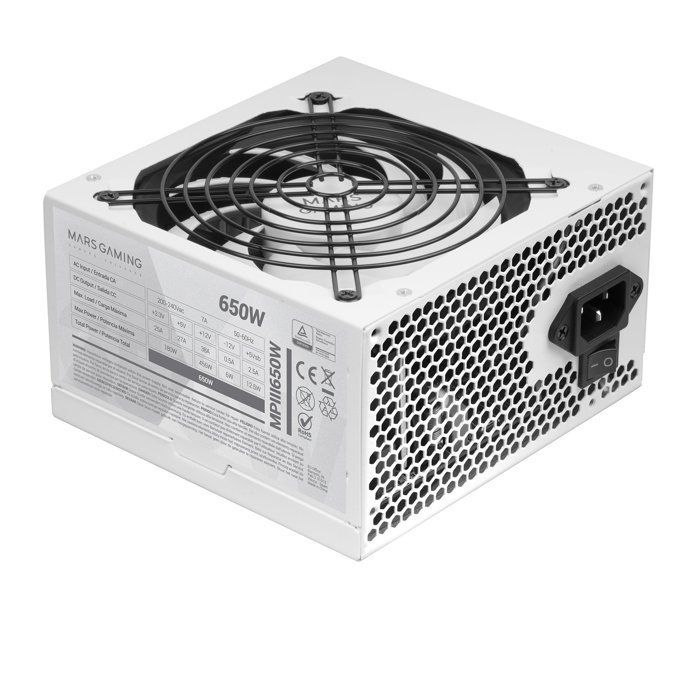 Alimentation PC - Mars Gaming - MPIII650 - 650W - Technologie Silencieuse AI-RPM - Efficacité 85%