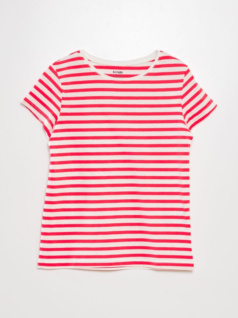 Camiseta con estampado marinero - ROSA