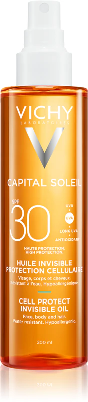 Vichy Capital Soleil Cell Protect Invisible Oil olejek ochronný SPF 30