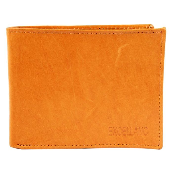 Wallet - EXCELLANC - Ghassan - Genuine Leather - Brown - Compact Size