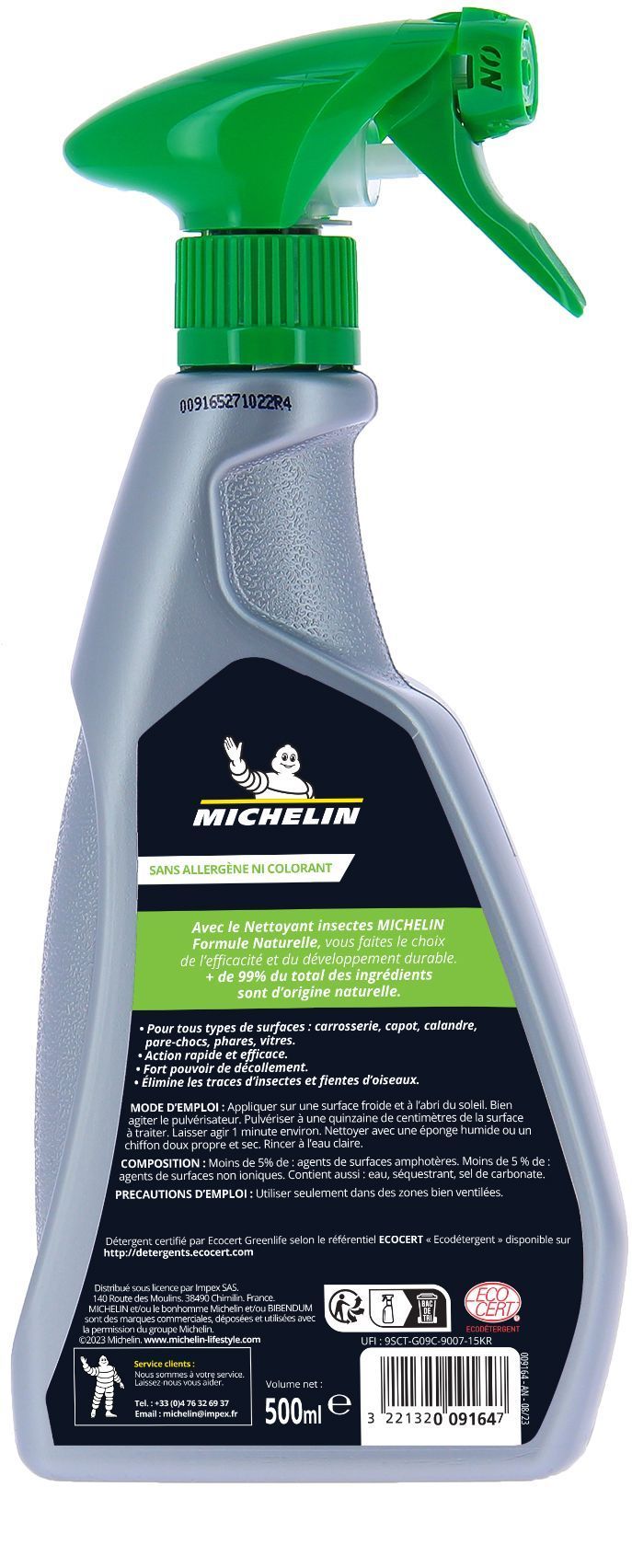 Rengjøringsmiddel - MICHELIN - Naturlig formel - Automatisk myggmiddelspray - 500 ml