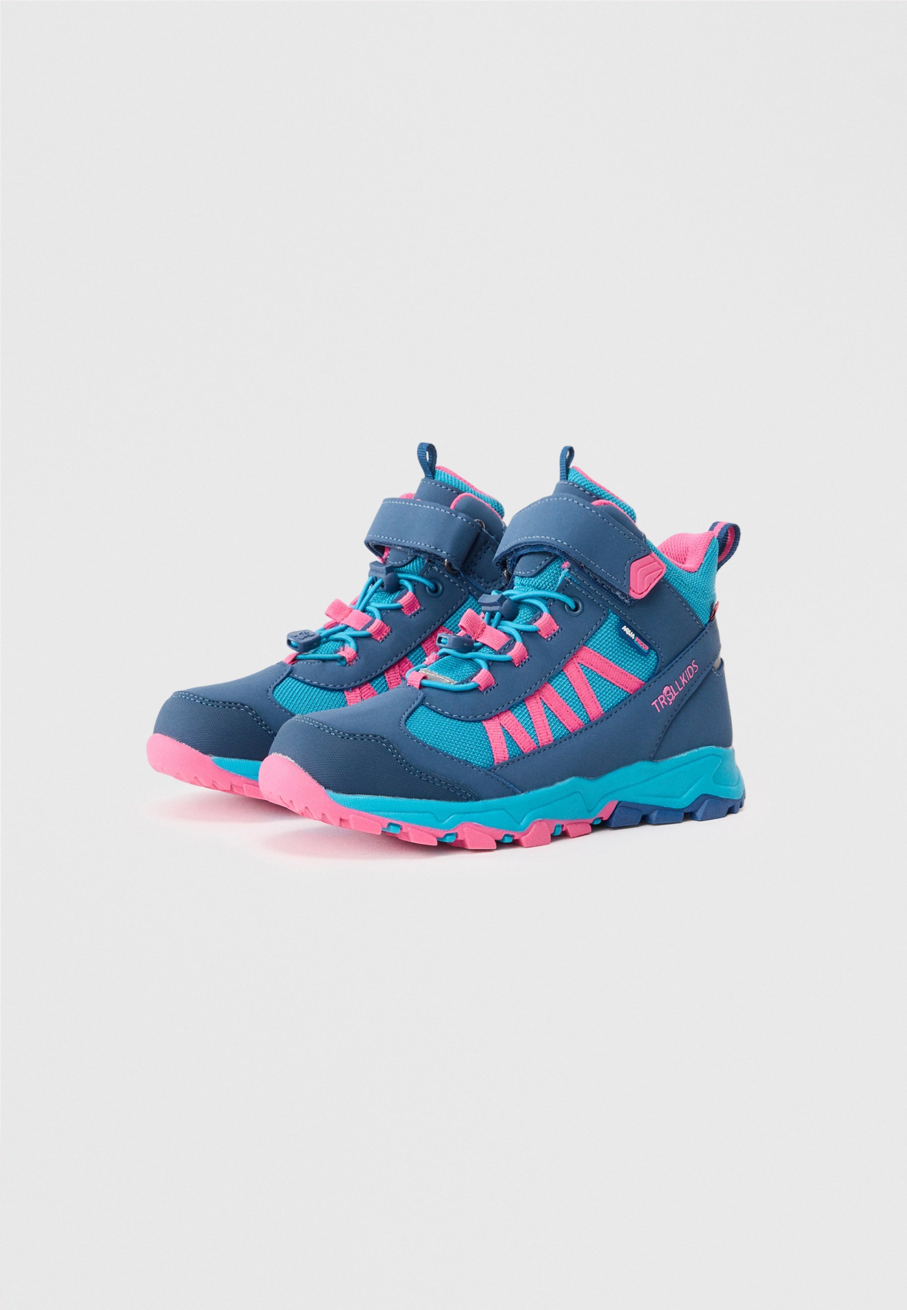 TROLLKIDS TRONFJELL HIKER MID UNISEX - Scarponcini da trekking - turchese scuro/magenta chiaro