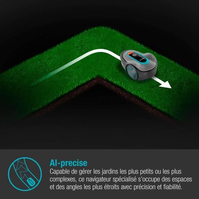GARDENA SILENO minimo 250 robotic lawnmower – Bluetooth® connection – Max mowing area 250m² – Triple pivoting blades (15201-26)