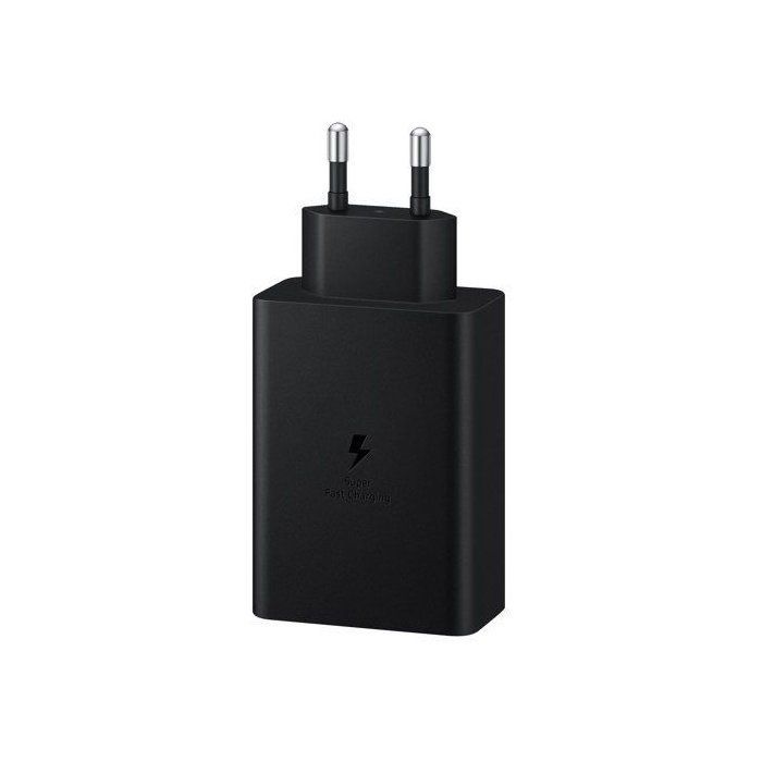 Adaptador de corriente Trio de 65 W - 2 x USB-C - 1 x USB-A - Negro - Cable no incluido