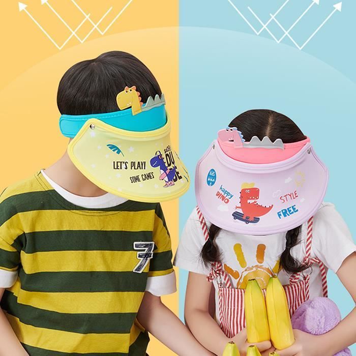 Sombreros FUNMOON para niños, sombreros de sol altos con diseño de bebé vacío y lindo conejo dinosaurio de dibujos animados, protección UV - 347131