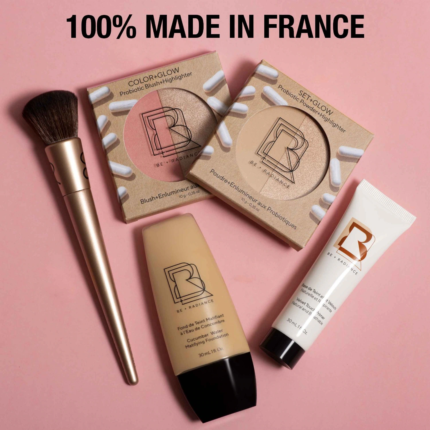 BE + Radiance SET+GLOW Poudre+Enlumineur aux Probiotiques