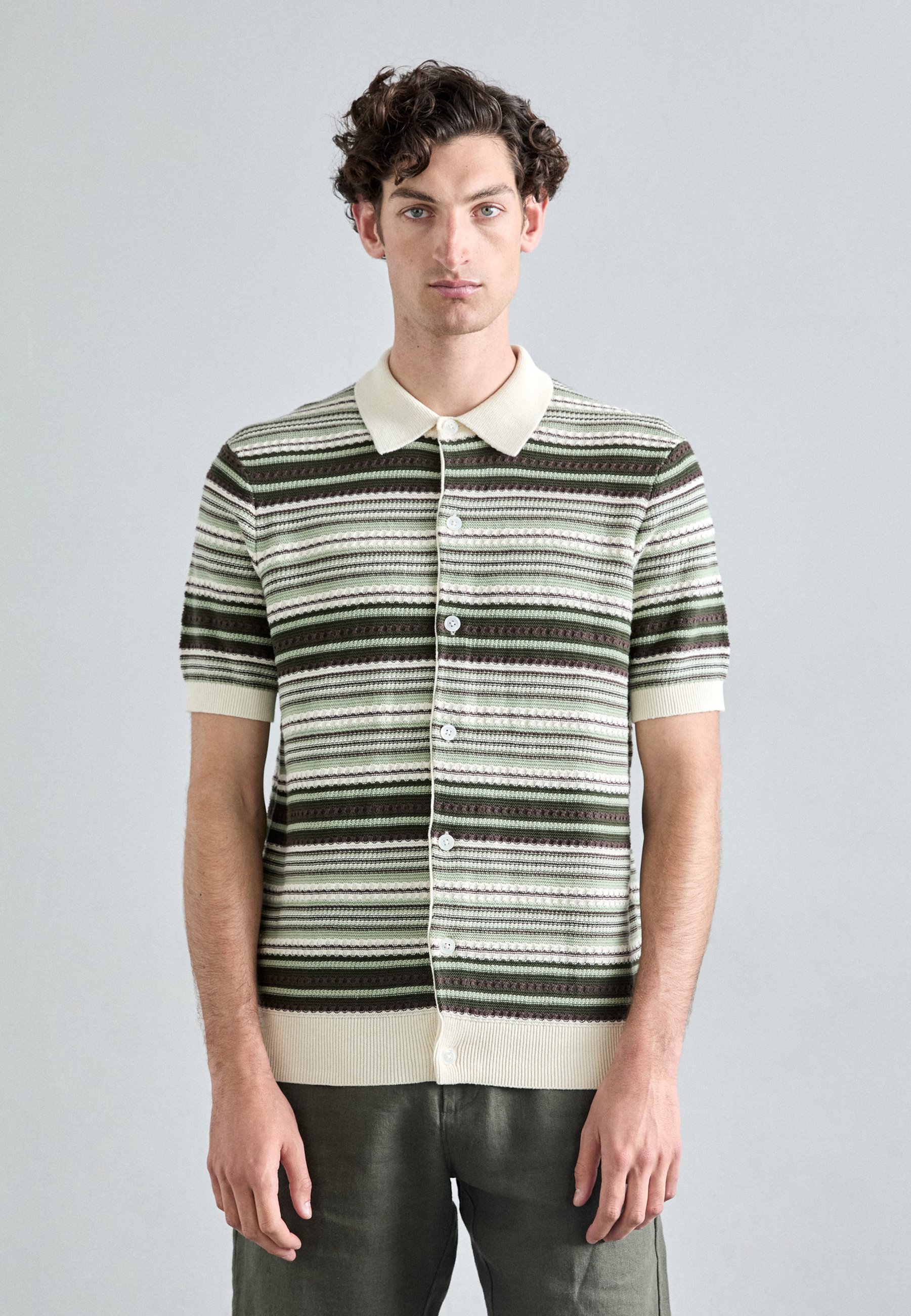 NN.07 NOLAN - Chemise - rayures vertes