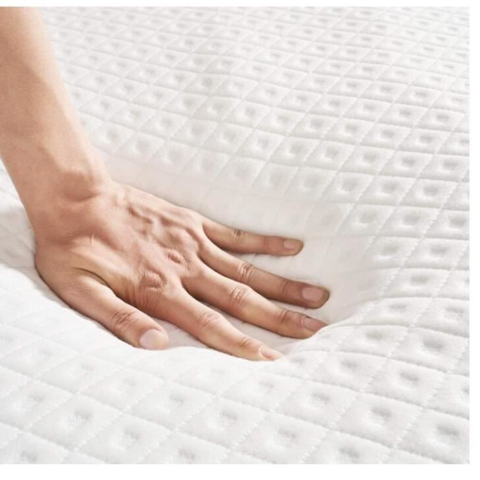 Cubrecolchón de lujo - 140 x 190 cm - Espuma viscoelástica - Funda extraíble - 6 cm de grosor