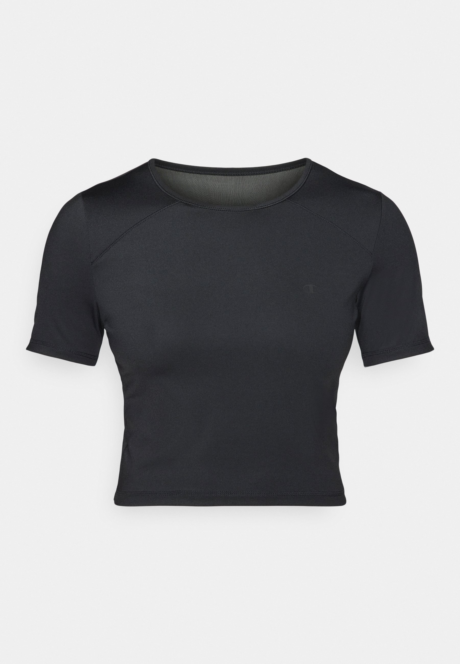 Champion PERFORMANCE CREWNECK CROP TOP - T-shirt de sport - noir