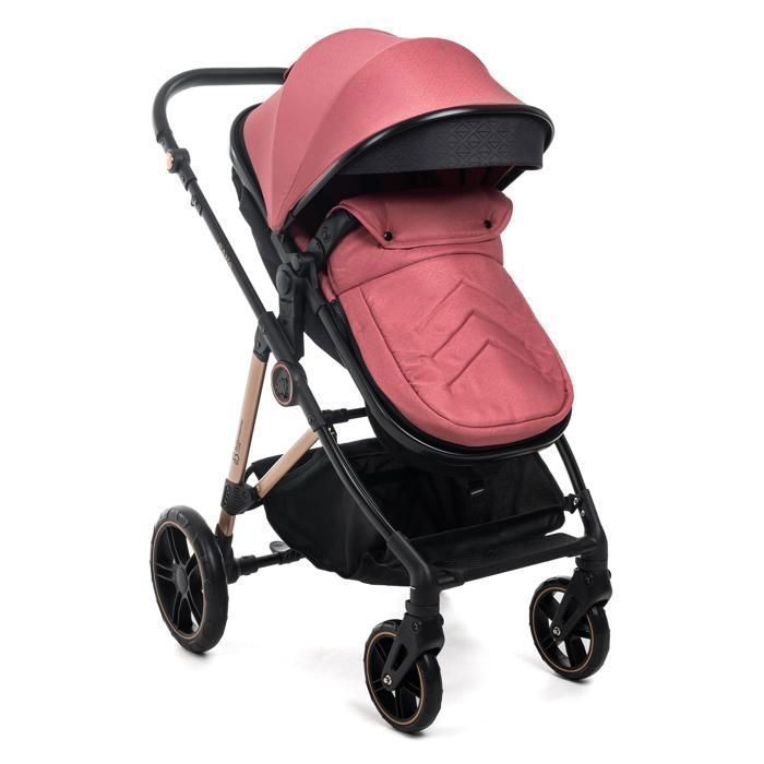 BEBELISSIMO - Poussette combinée trio 3 en 1 - siège auto 0+ CAVO – nacelle – dès la naissance – jusqu’à 22kg - bordeaux