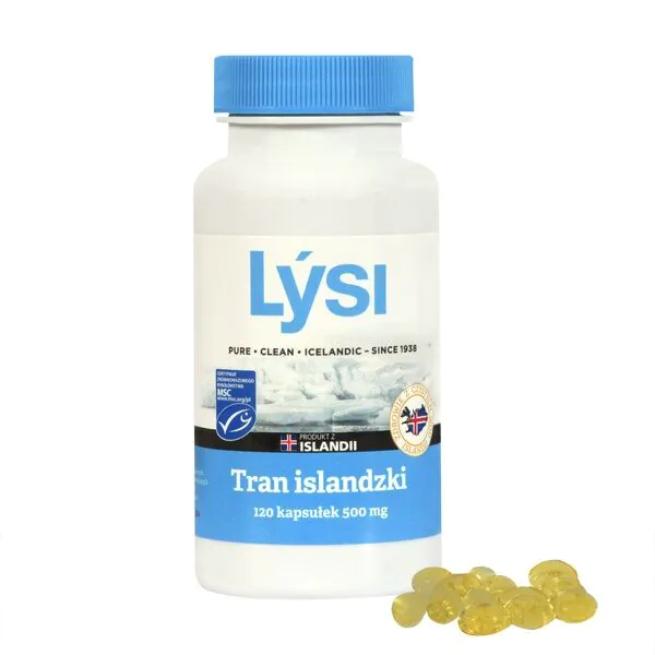 Lysi Tran Islandzki 500 mg, Kapsułki