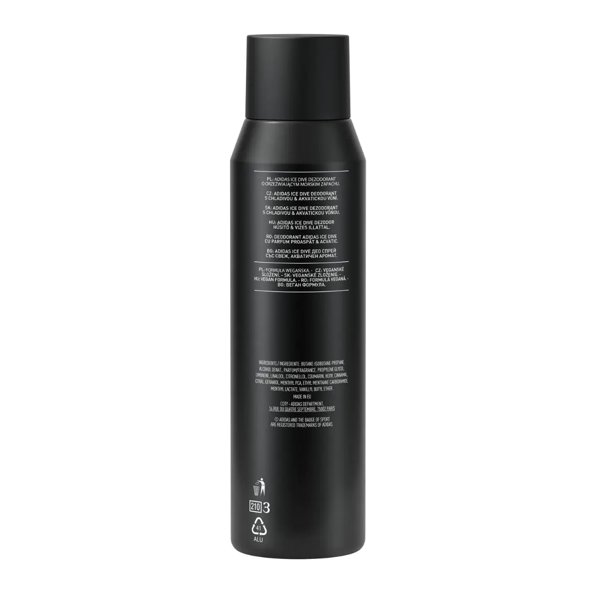 Adidas Body Spray Ice Dive Dezodorant dla mężczyzn, 150 ml