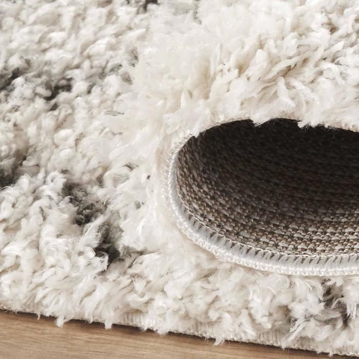 Tapete berbere 240x320 com padrão étnico tecido LYN4 BENYLE B creme
