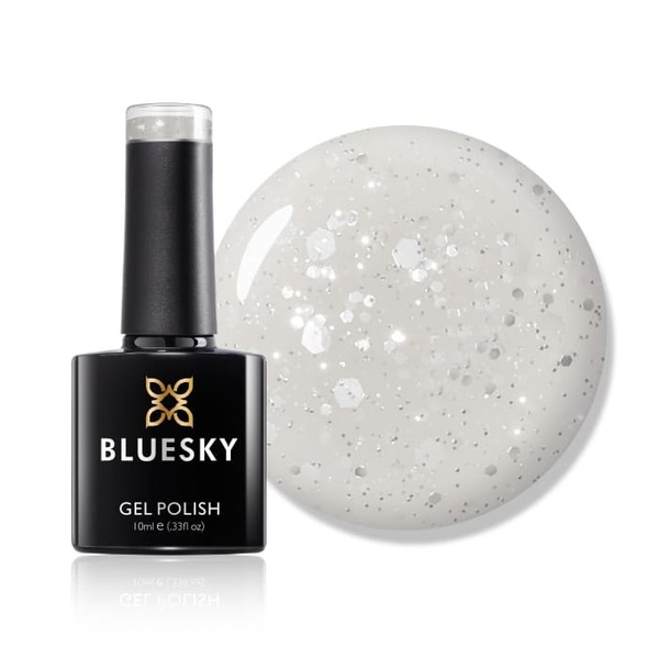 Bluesky gelový lak - bílý diamant