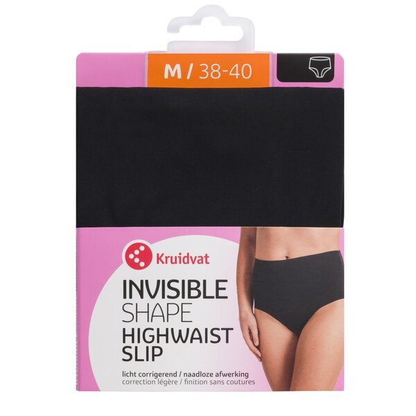 Ženske hlačke Kruidvat Invisible Shape z visokim pasom, črne, velikost M