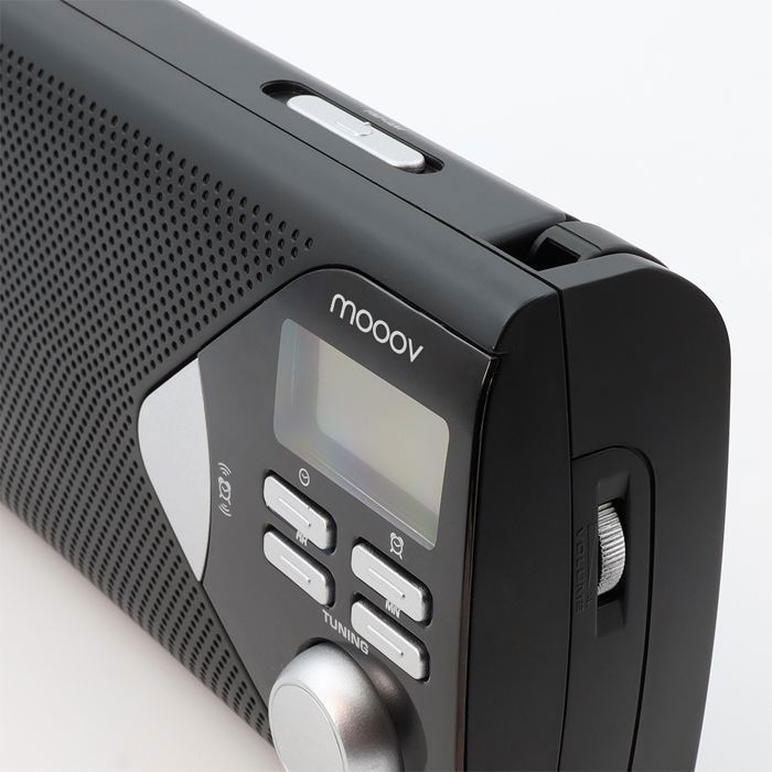 Radio portable AM/FM avec fonction réveil - noir - MTERONIC 477205