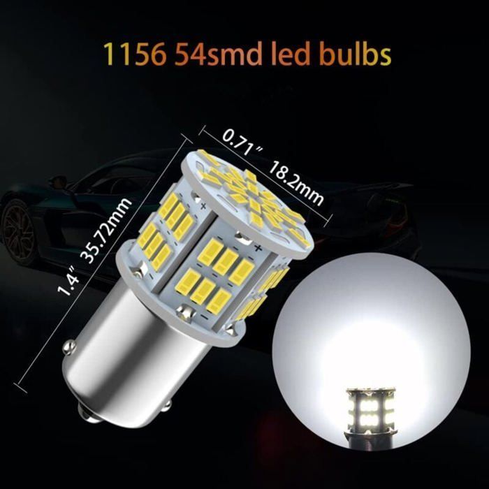 1156 Lampadine LED Ba15s P21w, super luminose 6000K per auto, luci diurne e fendinebbia Odipie