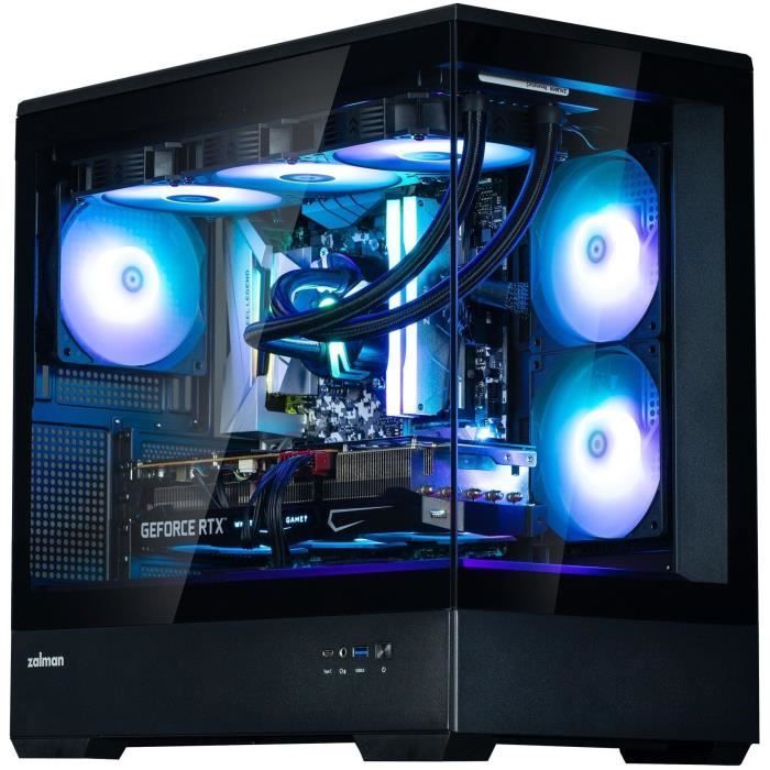 Gabinete para PC sem fonte de alimentação - ZALMAN P30 (Preto) - Mini Torre - Micro-ATX - Ventoinhas ARGB