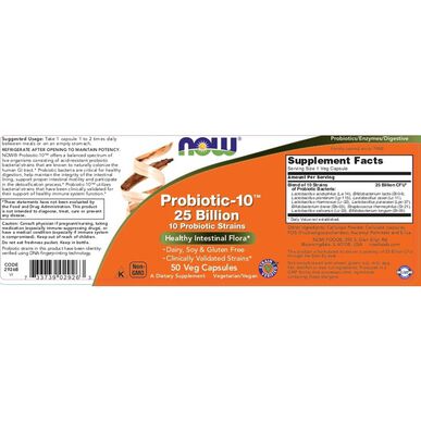 Nå Healthy Gut Supplement Probiotic-10 50 kapsler 50 kapsler