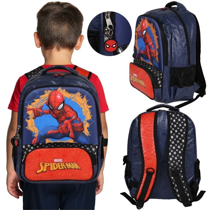 MARVEL Spider-Man versterkte schoolrugzak, schooltas voor jongens, laptopvak 41x30x15cm