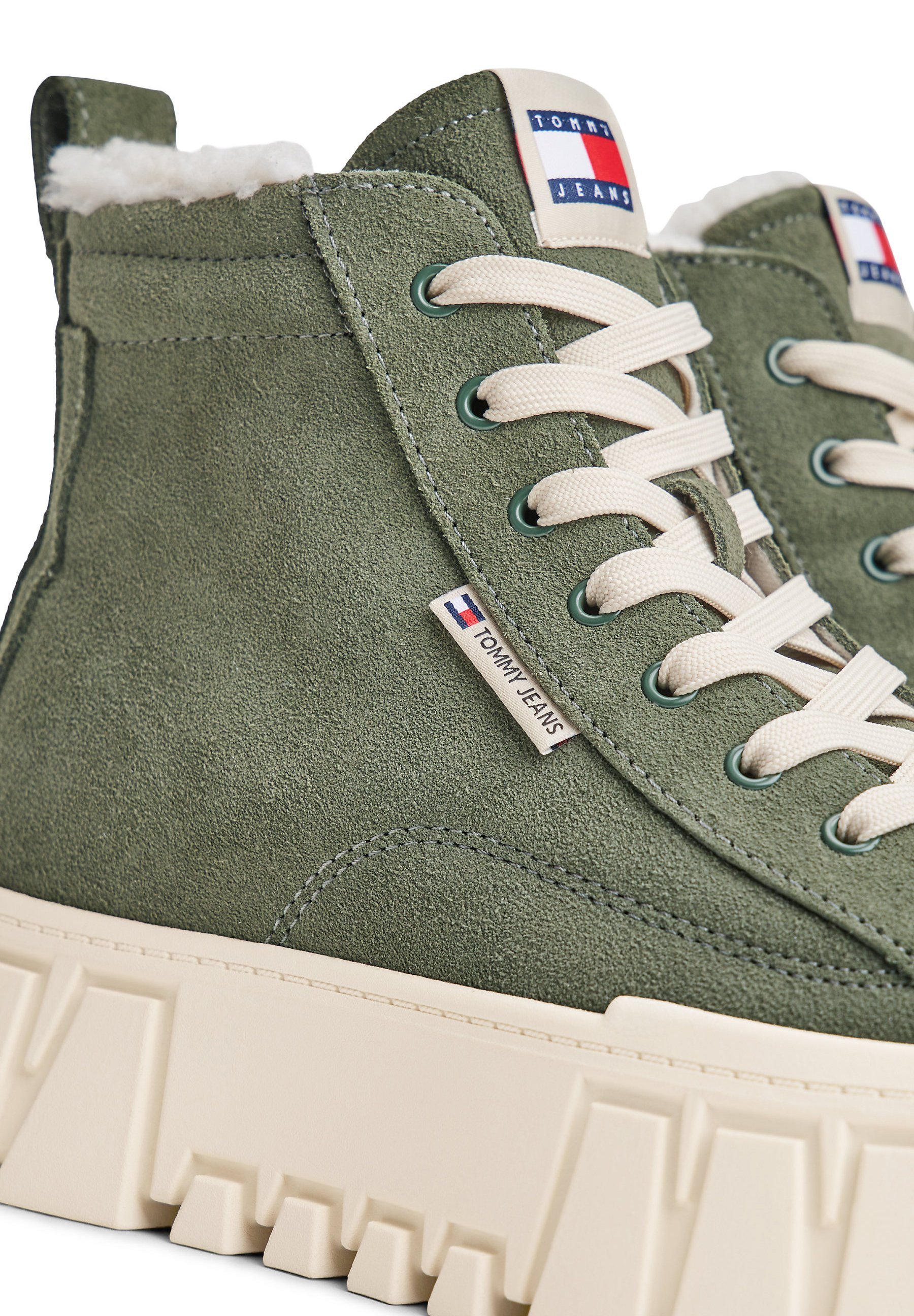 Tommy Jeans VULC - Sneakers alte - verde peltro