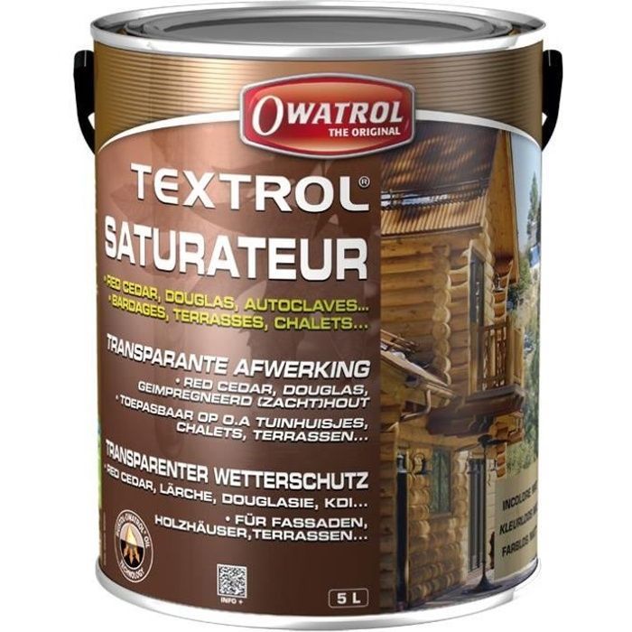 OWATROL TEXTROL Holzschutzmittel für den Außenbereich – Goldene Eiche – 5 l – Lang anhaltender Schutz – Einfache Anwendung