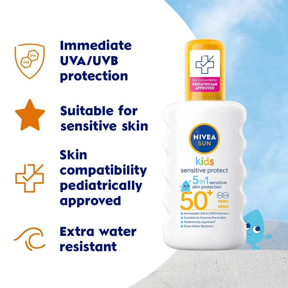 NIVEA Sun Kids Sensitive Protect & Play spray SPF50+ 200 ml