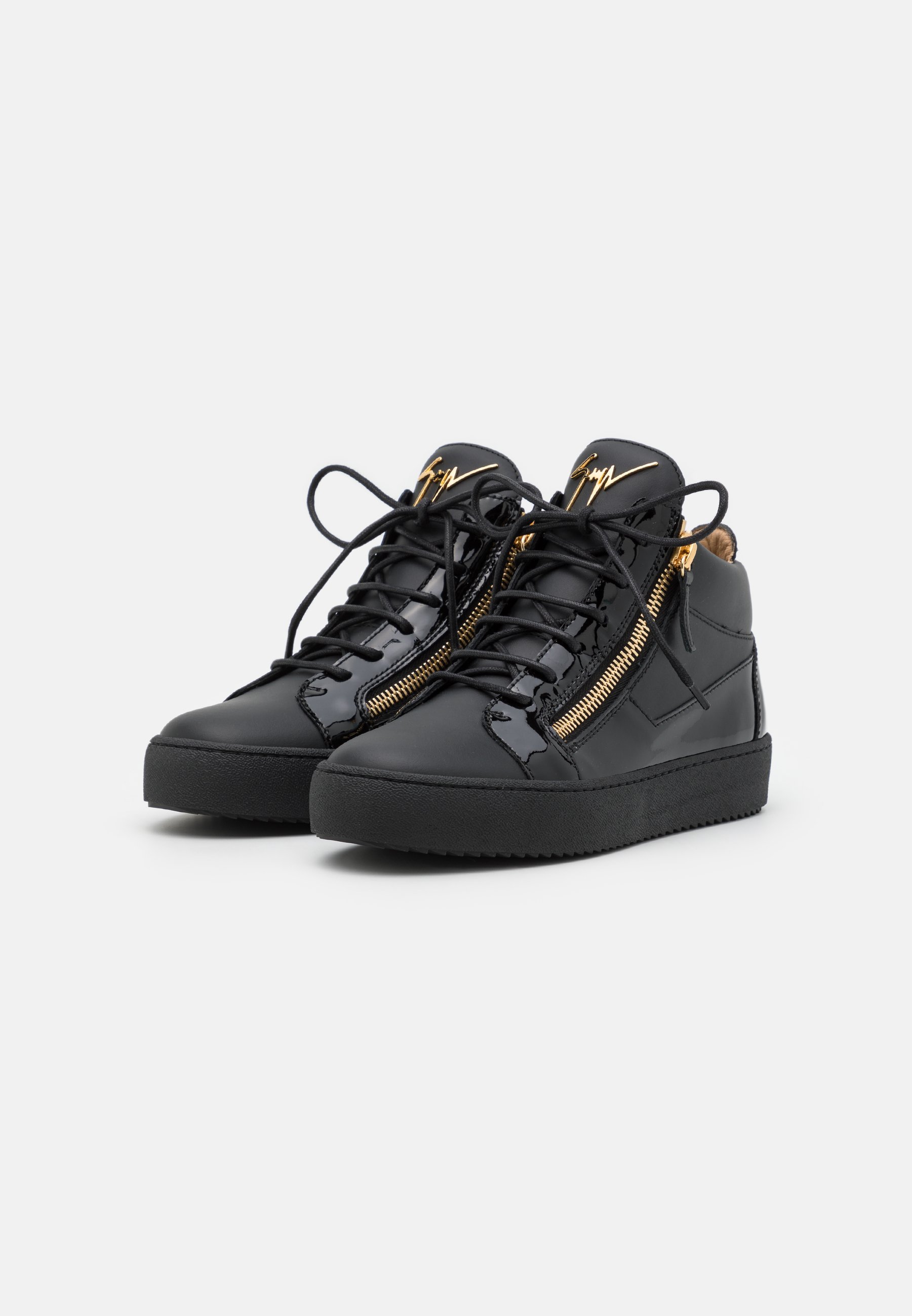 Giuseppe Zanotti MID TOP - Vysoké tenisky - black/gold