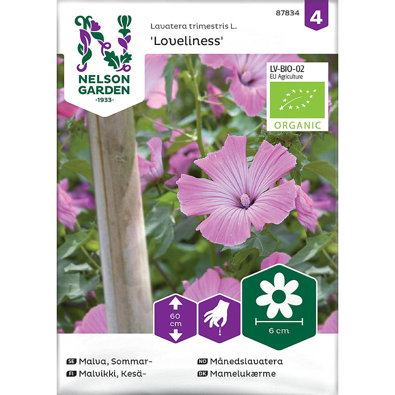 Nelson Garden Seeds Moon Lavatera Delight, luomu