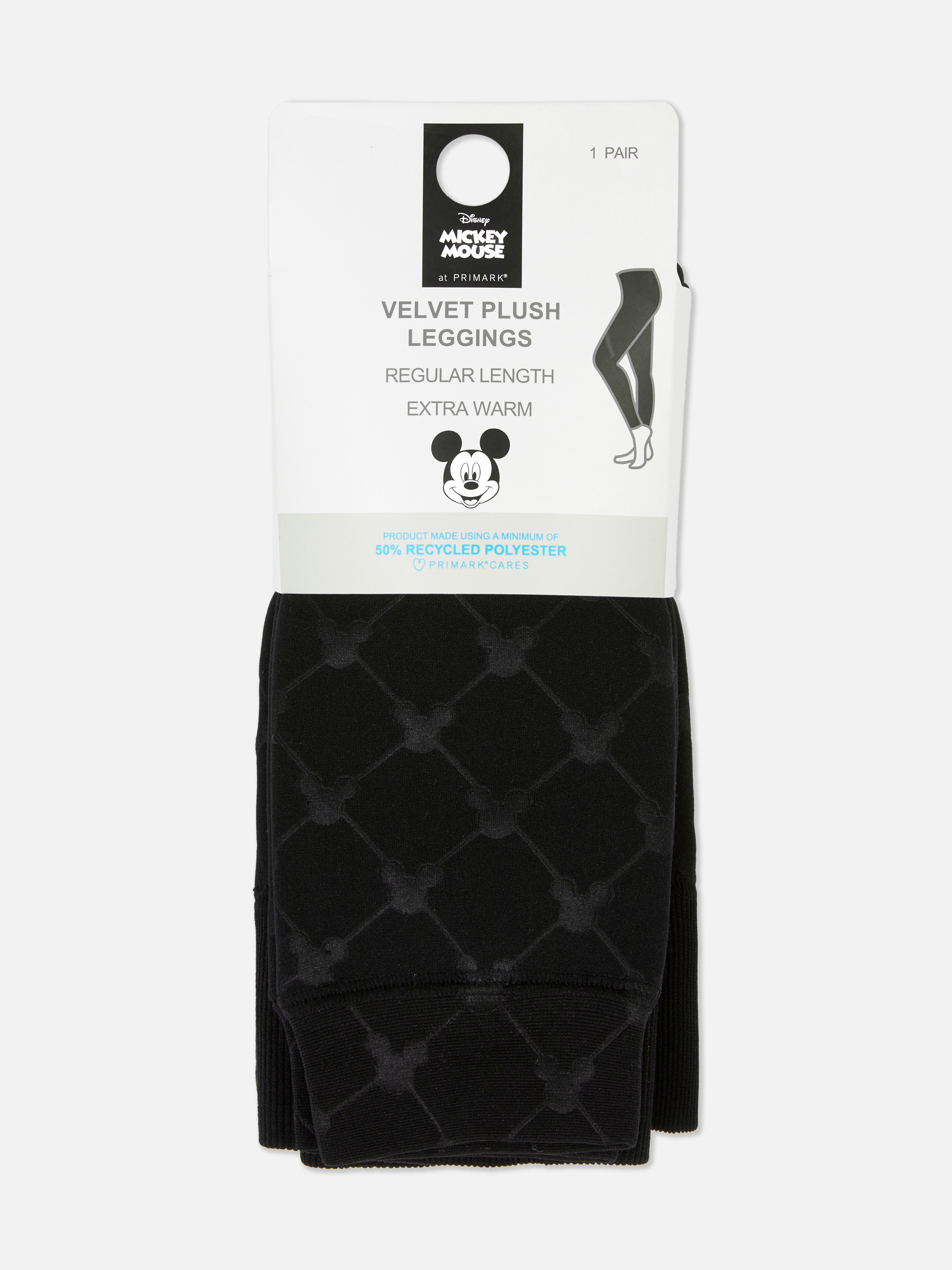 Colanți moi și catifelați cu model Mickey Mouse de la Disney Colanți moi și catifelați cu model repetitiv Mickey Mouse
