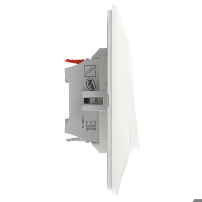 Lote de 5 interruptores de duas vias de encaixe + placa frontal - branco - Ovalis - Schneider