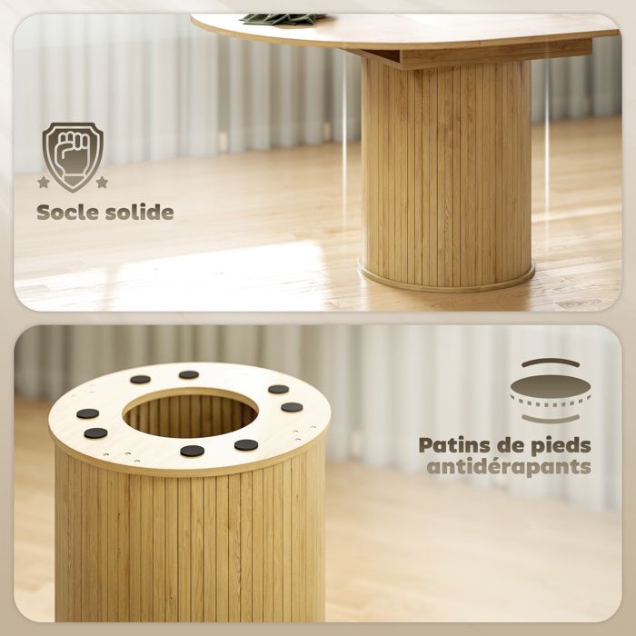 Tavolo da pranzo allungabile, tavolo da cucina, per 6-8 persone, 110-150 x 75 cm, effetto legno naturale