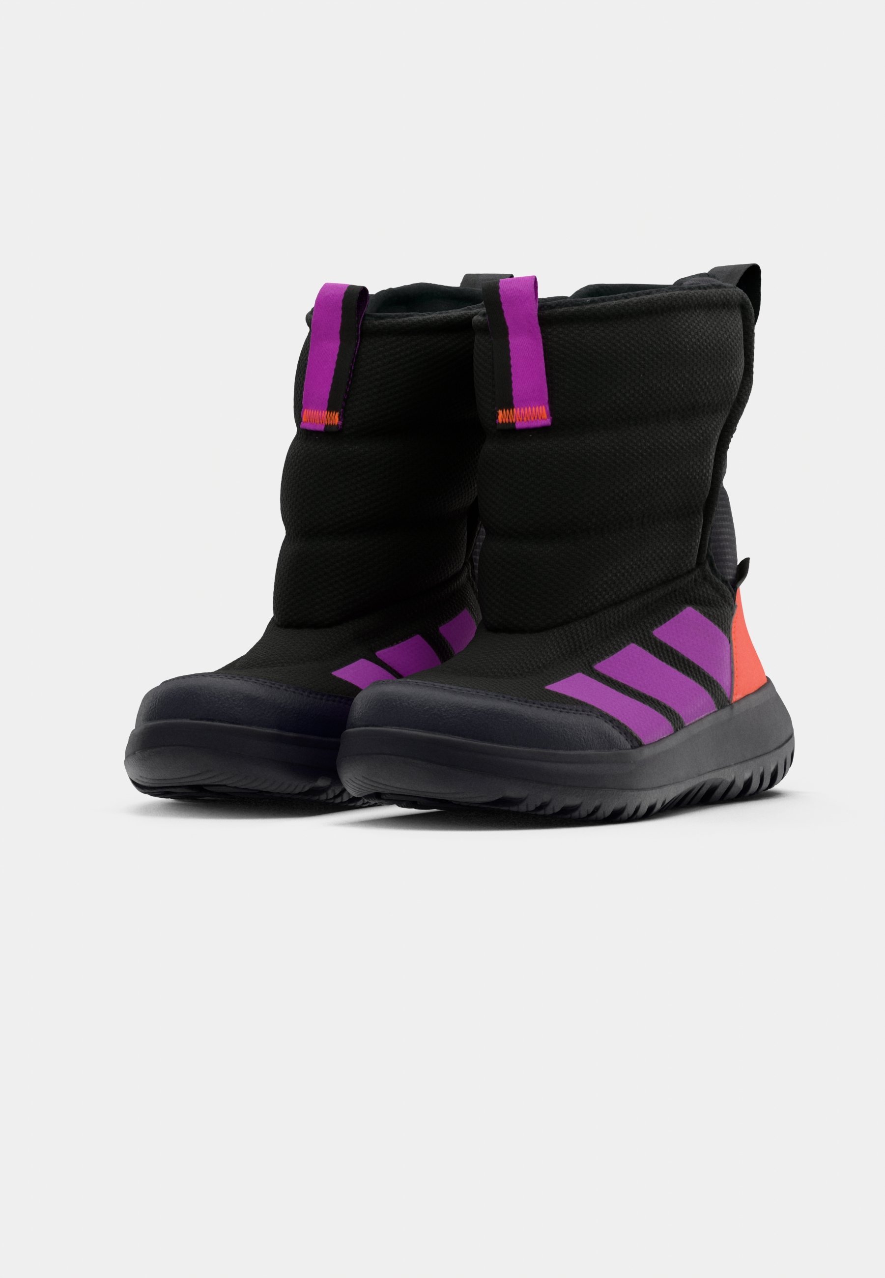 adidas Performance WINTERPLAY C UNISEX - Winterschuhe - Core Black/Purple Burst/Impact Orange